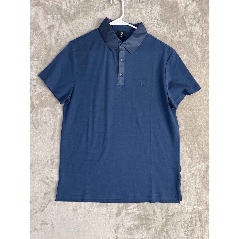 AG Adriano‎ Goldschmied Men's Polo Shirt Medium, Blue, Short Sleeve, Golf Shirt